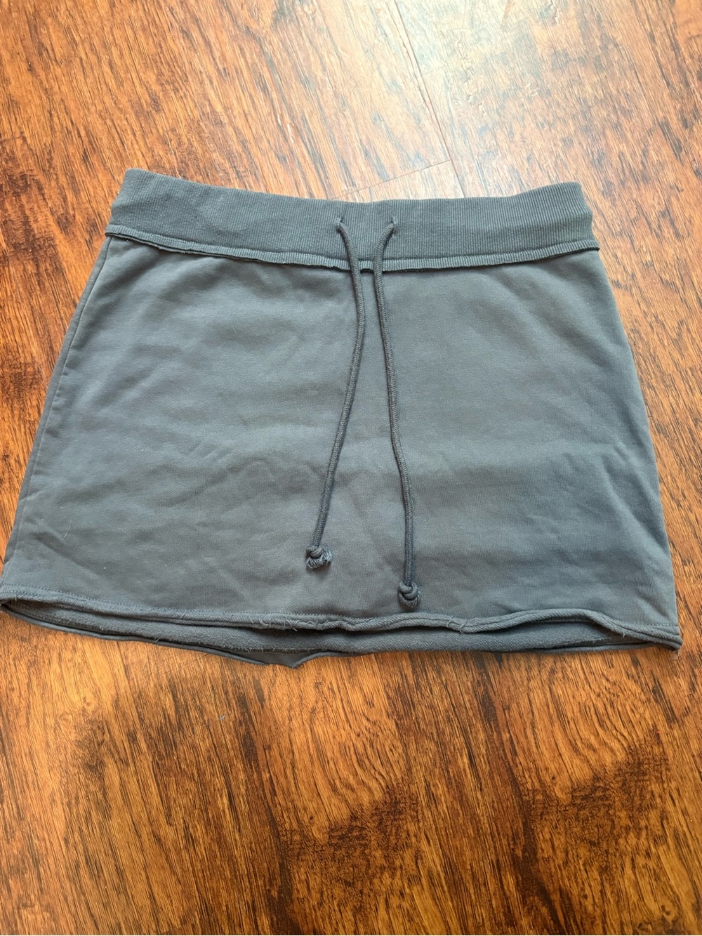 Altar'd State Charcoal Drawstring Mini Skirt